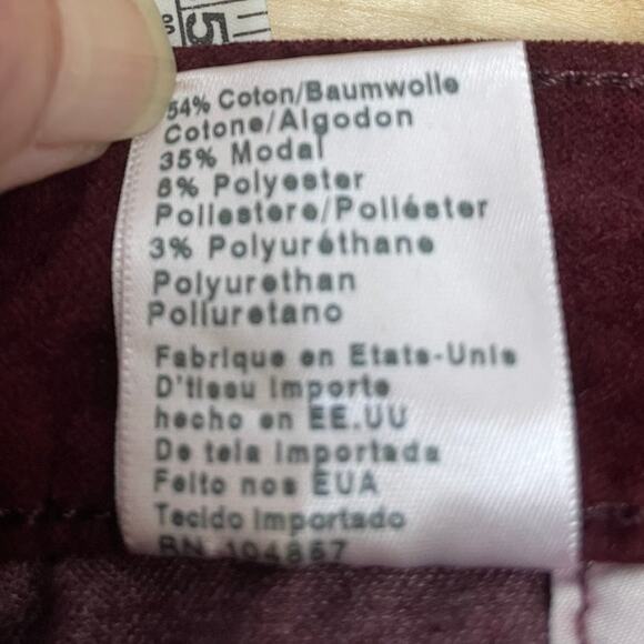 Adriano Goldschmied Women's Velvet Farrah High Rise Skinny Rich Carmine Sz 24R - Picture 7 of 12